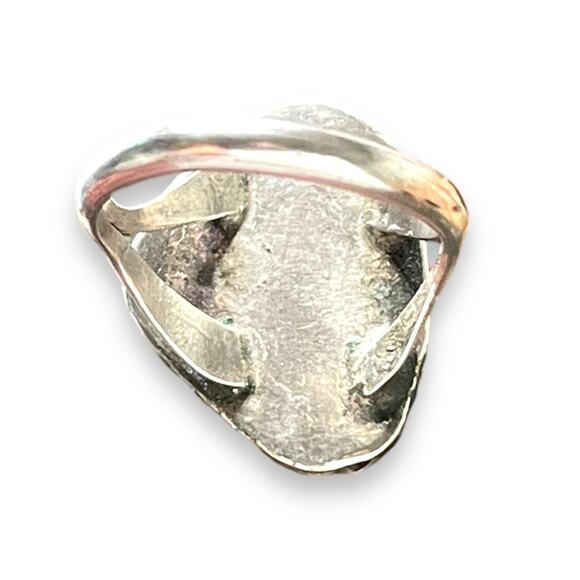 Vintage Sterling Silver Turquoise Ring sz 5 - Picture 4 of 7